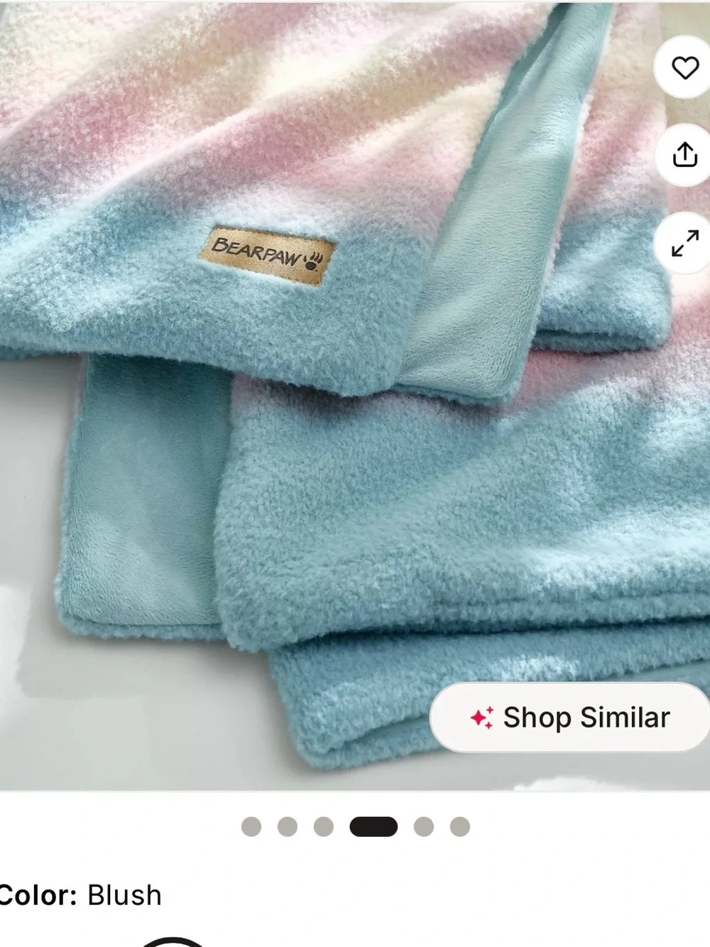 BEARPAW Steph Faux Cashmere throw blanket. Excellent/new condition